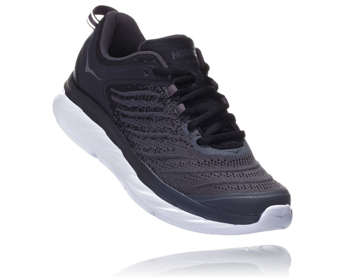 Hoka One One Akasa Philippines - Womens Wide Running Shoes - Black / Dark Grey | IL7608923